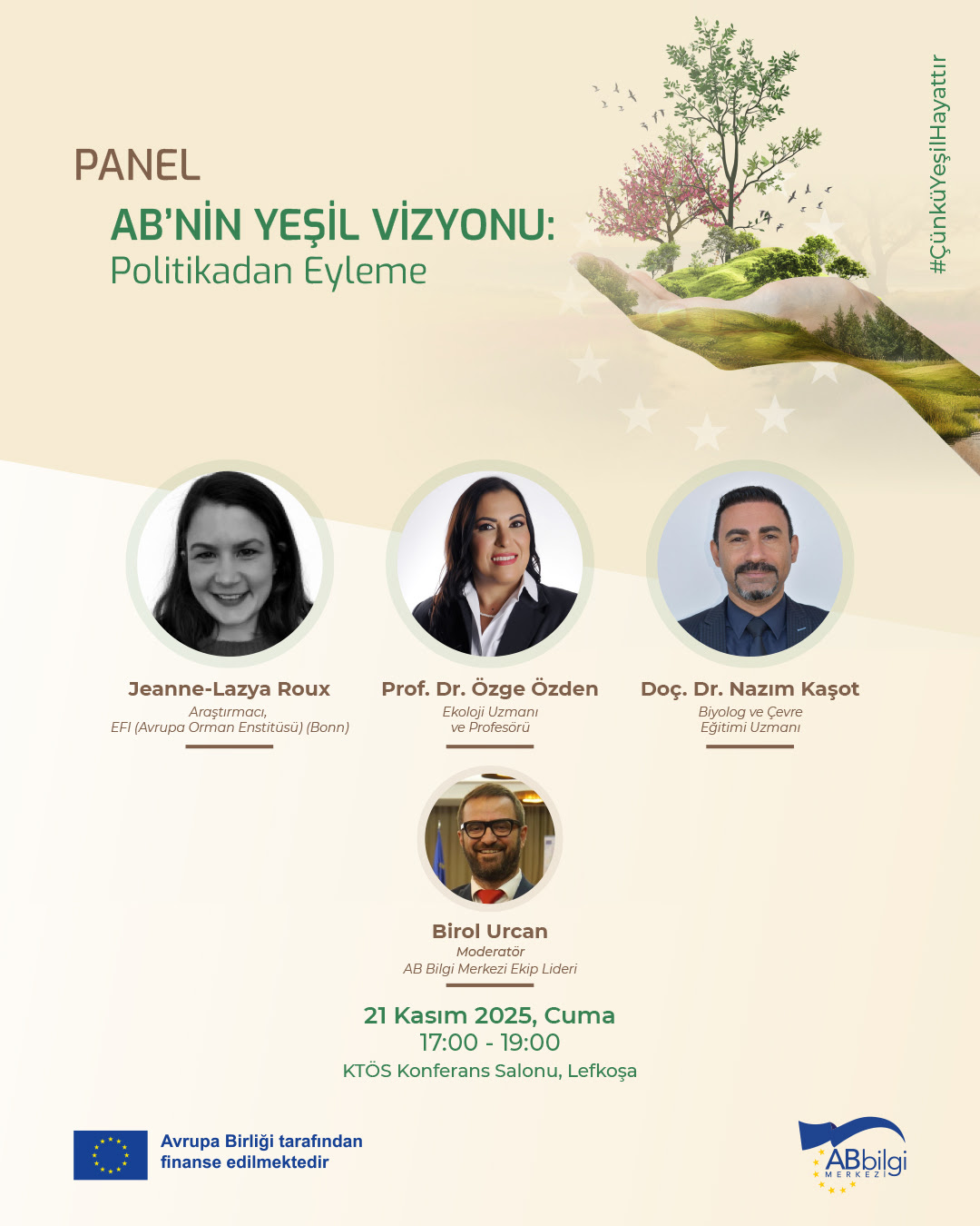 “AB’nin Yeşil Vizyonu: Politikadan Eyleme” konulu panel, 21 Kasım’da Lefkoşa’da yapılacak