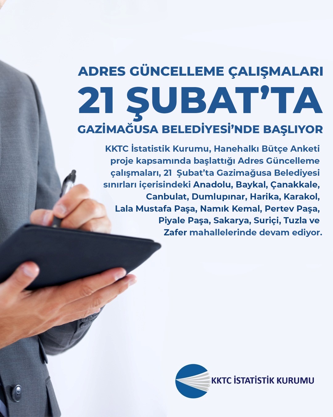 Adres güncelleme çalışmaları yarın Gazimağusa’da devam edecek