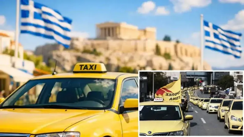 Atina’da taksiciler 3 günlük greve gitti