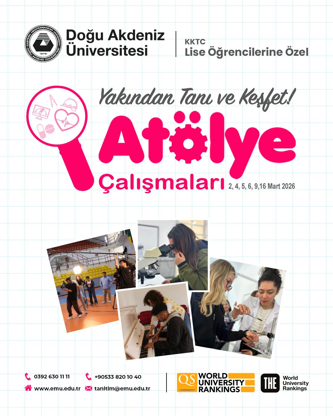 DAÜ’de KKTC liselerine yönelik atölye çalışmaları başlıyor