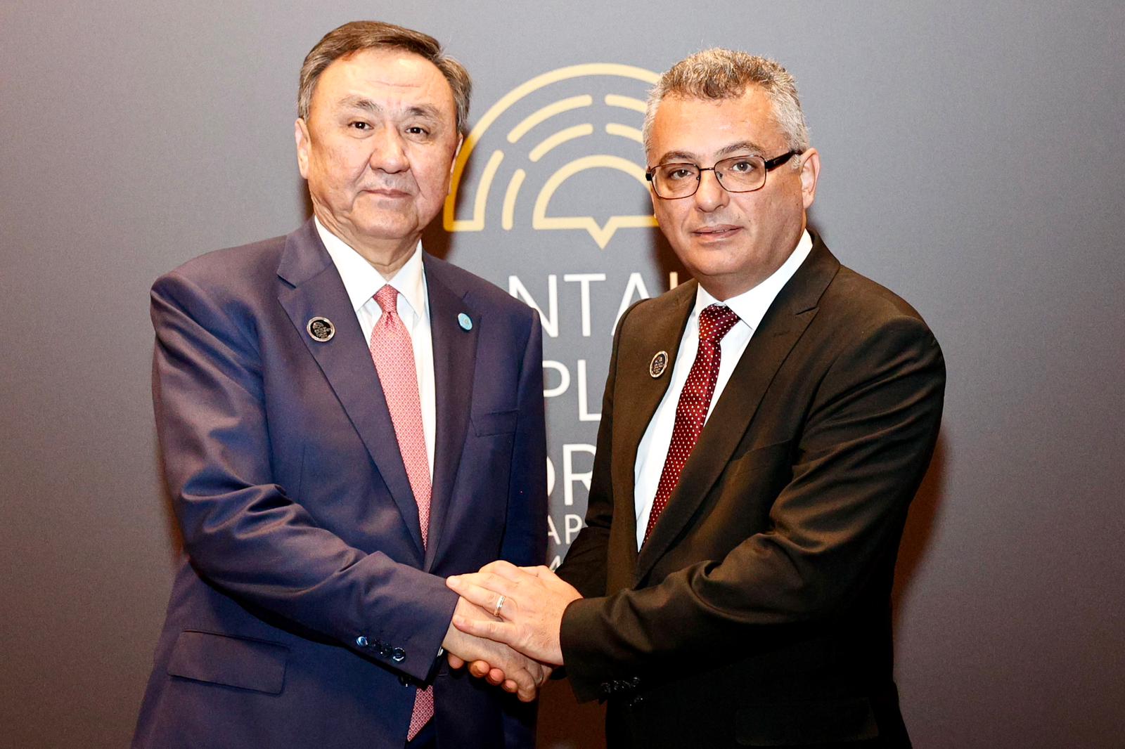 Erhürman, Türk Devletleri Teşkilatı Genel Sekreteri Ömüraliyev ile görüştü