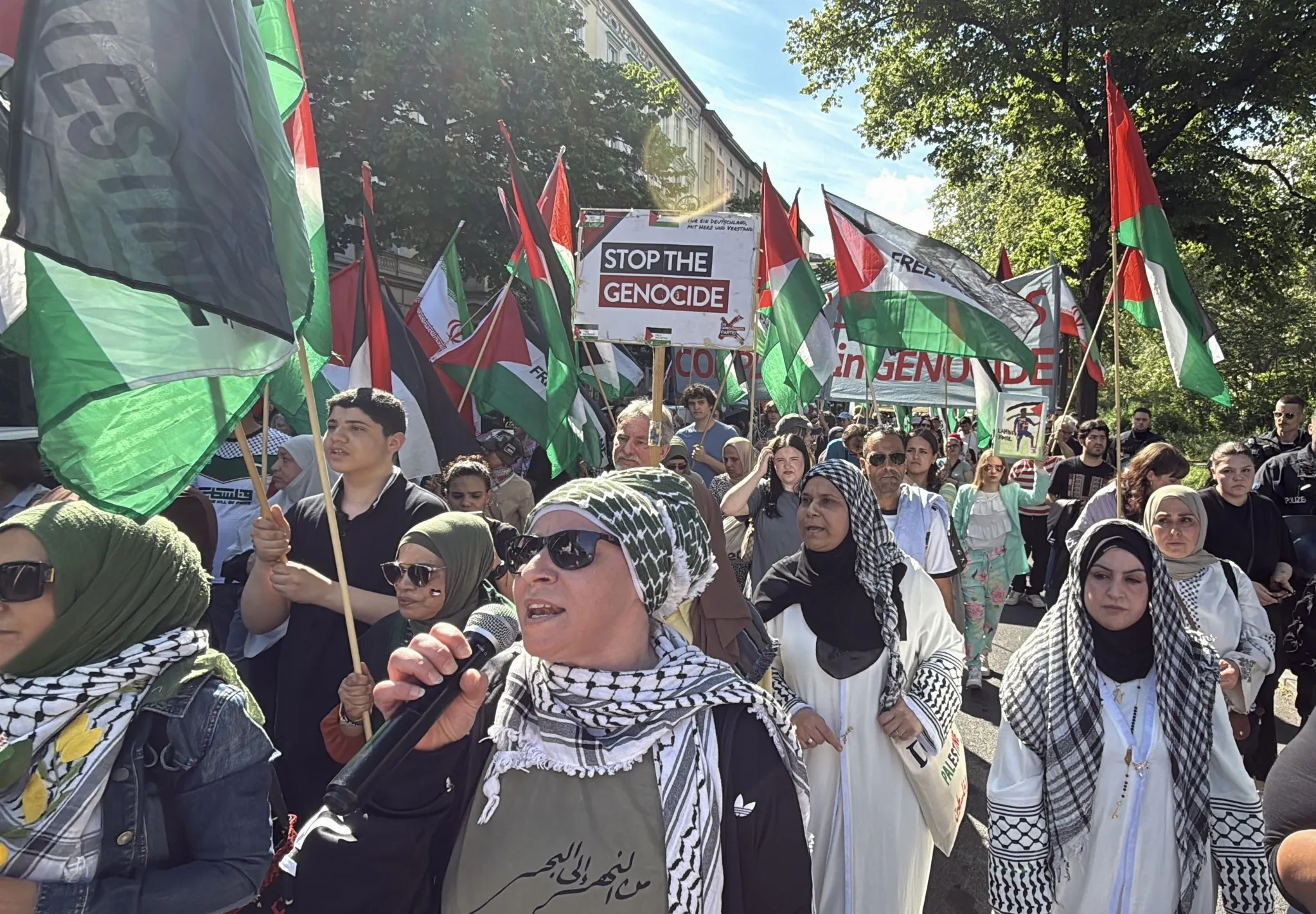 Berlin'de Filistin'e destek gösterisi düzenlendi