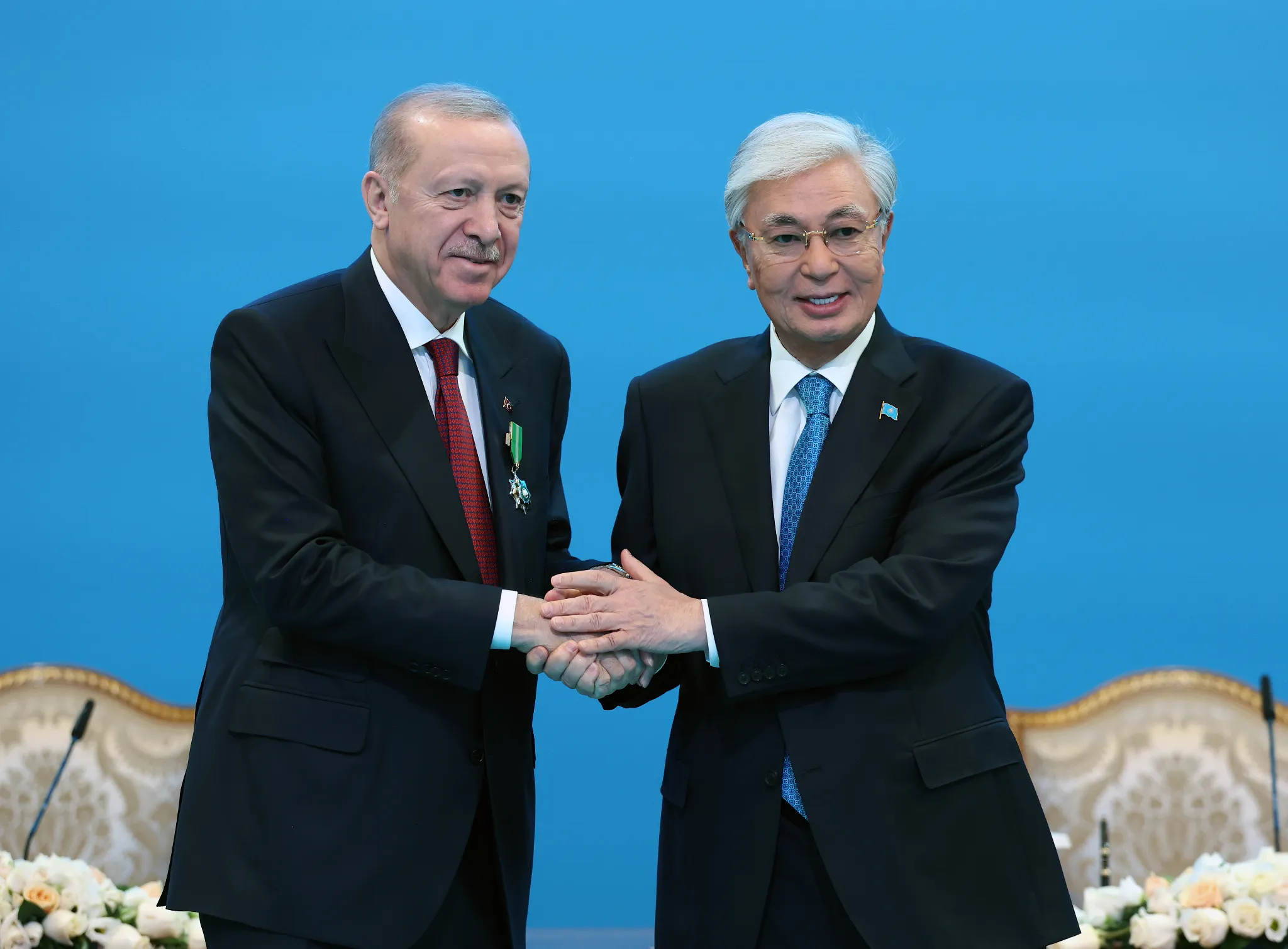 TC Cumhurbaşkanı Erdoğan, Kazakistan Cumhurbaşkanı Tokayev ile ortak basın toplantısında konuştu: